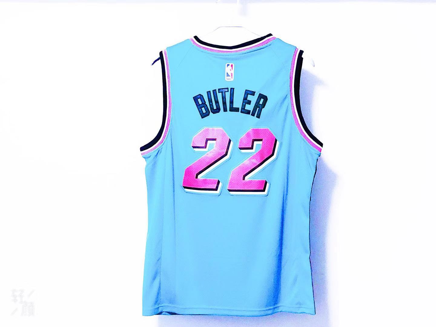 Men Miami Heat 22 Butler light blue Nike Game NBA Jerseys